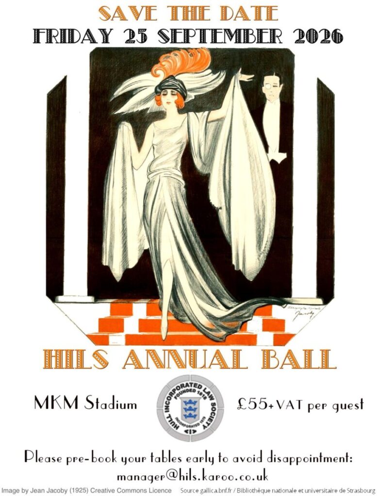 Hull Law Society • HILS Annual Ball 2026 – Friday 25 September